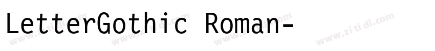 LetterGothic Roman字体转换